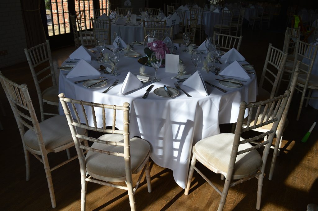 White Limewash Chiavari Chair Seckford Hall Hotel Woodbridge Suffolk