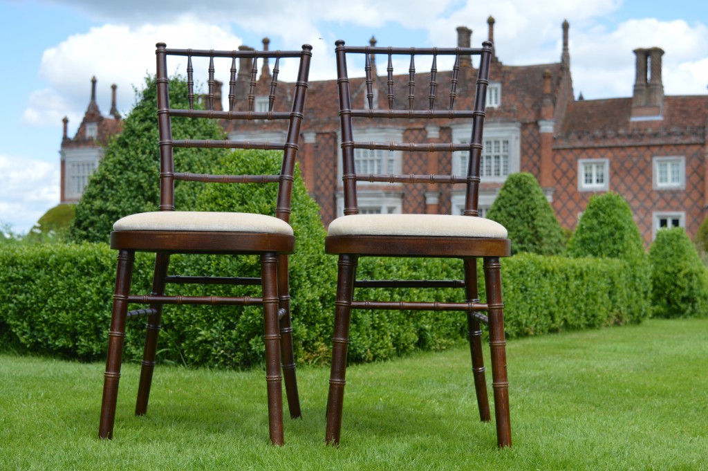 mahogany chiavari chairs Suffolk Furniture Hire