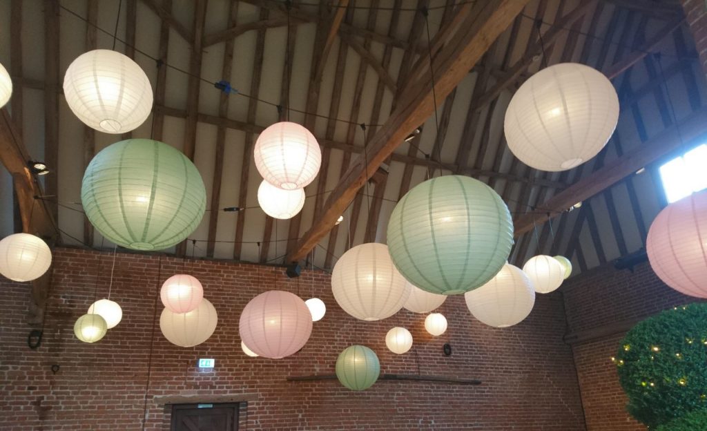 Illuminated lanterns Suffolk Furniture Hire